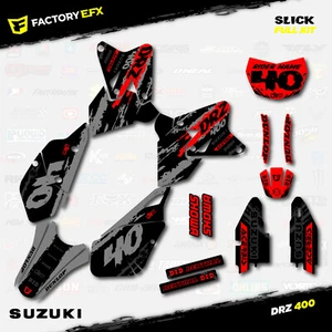 Kit de gráficos resbaladizos grises y rojos se adapta a Suzuki DRZ400SM Drz400s drz400 Supermoto DRZ - Imagen 1 de 5