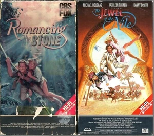 Romancing The Stone & The Jewel Of The Nile VHS Double Feature Michael Douglas - Picture 1 of 5