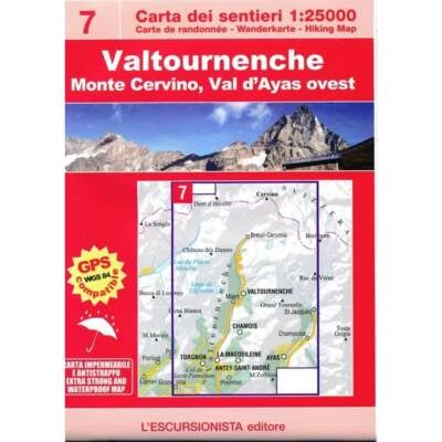 Italy Alps Valtournenche Monte Cervino walking hiking skiing map & guide 7 1:25K - image 1 of 3