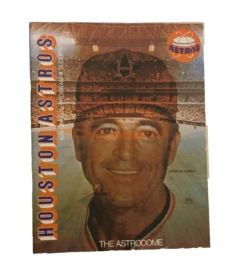 Houston Astros Vintage 1974 Scorebook Preston Gomez Passe Watson Wilson Signed - Image 1 of 4