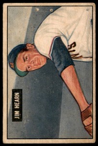 1951 BOWMAN JIM HEARN 61 FAIR BASEBALL NEW YORK GIANTS