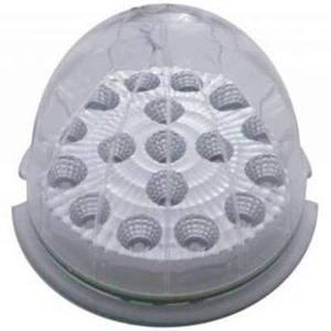 17 LED Watermelon Reflector Cab Light - Amber LED / Clear Lens - Foto 1 di 2