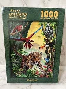 VTG Gallery 1000 Piece Jigsaw Puzzle Rainforest New Sealed Leopard 2000 Hasbro - Picture 1 of 13
