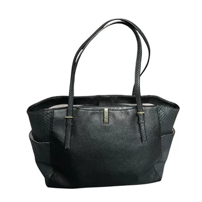 Bolso de hombro Tutilo New York negro de cuero sintético bolso para computadora portátil correas dobles Foto 1 de 4