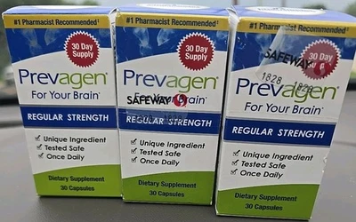 GENUINE Prevagen Regular Strength 10mg Capsules - 30 Count LOT of 3  - Image 1 of 2