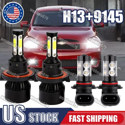 White For Chevy HHR 2006-2011 Led Headlights High Low Beam Fog Light Bulbs Kit - Image 1 of 4