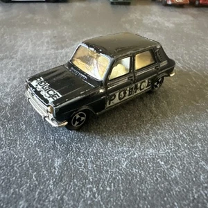 MAJORETTE SIMCA 1100 TI POLICE #234 Black 1:64 1976 Unboxed - Picture 1 of 5