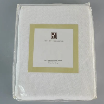 COLECCIÓN CONSERJE (Rey) Manta Blanca Algodón Egipcio Foto 1 de 4
