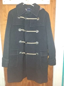 Lodenfrey Vintage 80s Wool Black Plaid Lining Toggle Coat 52/42 R Size Large... - Picture 1 of 7