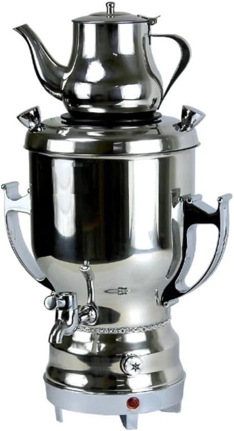 Tetera eléctrica Samovar de acero inoxidable 3L con hervidor de agua de 32 oz 110 V 1300 W Foto 1 de 1