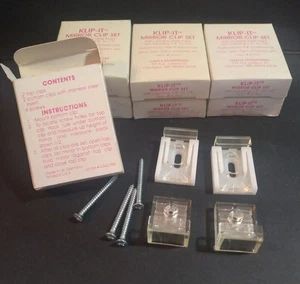 (7) Klip-It Mirror Clip Sets Self-Adjusting 1/8-1/4" Castle Enterprisers #3050 - Picture 1 of 4