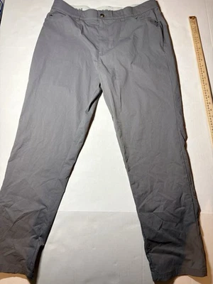Adidas Men’s Gray Dress Pants Athletic Fit Mid Rise 36 X 30 5 Pocket Design - Image 1 of 4