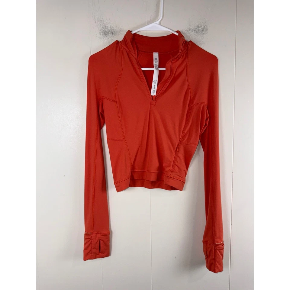 Lululemon its Rulu Run Zip Long Sleeve Thumbhole Athletic Top Women's Size 2 - Image 1 of 4
