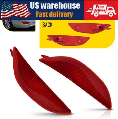 Para-choque refletor traseiro LH e RH para 2012 2015 2014 2016 2017 Hyundai Accent Sedan - Imagem 1 de 4