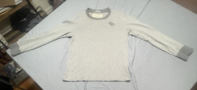 Pullover de Colección Abercrombie & Fitch Muscle Manga Larga Y2K Logo Alce Pequeño Foto 1 de 4