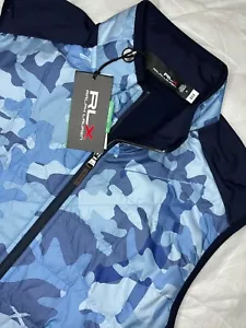 RLX Golf Ralph Lauren Men’s Camo Sports Vest Water Repellent (Medium, Blue) $228 - Picture 1 of 11