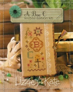 LIZZIE KATE LIMITED EDITION "A BEE C" CROSS STITCH CHART & FABRIC - BN - Picture 1 of 1