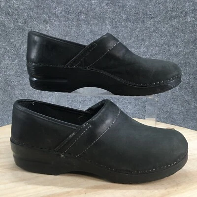 Eastland Zapatos Mujer 11 M Sin Cordones Profesional Cuña Zuecos Cuero Negro Italia Foto 1 de 4