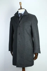 SUITSUPPLY Grey Flannel WOOL & CASHMERE Overcoat Jacket 50IT 40US/UK - Picture 1 of 15