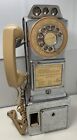 Vintage Automatic Electric Company Chrome & Beige / Peach Rotary Pay Phone
