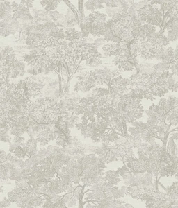 Chesapeake by Brewster 3112-002722 Sage Hill Blyth Grey Toile Wallpaper - Picture 1 of 6