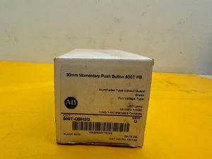 **NEW** Allen-Bradley 800T-QBH2G 30mm Green LED Momentary Pushbutton - Picture 1 of 2