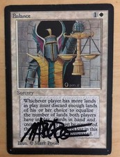 Balance Magic the Gathering English English MTG Beta Signed