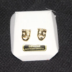 ORECCHINI DRAMMATICI CALZINI & BUSKIN COMMEDIA TRAGEDIA ORO 18k - Foto 1 di 1