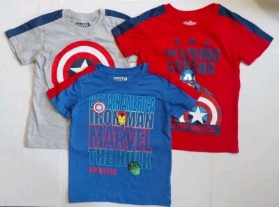 Marvel Short Sleeve Shirts Little Boys Size 6 Lot Of 3 Shirts - Image 1 of 4
