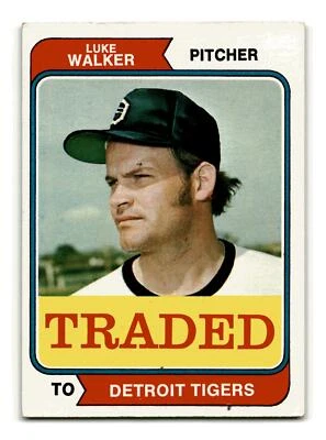 Luke Walker 1974 Topps Traded #612T Detroit Tigers Vintage VG-EX - Image 1 of 2
