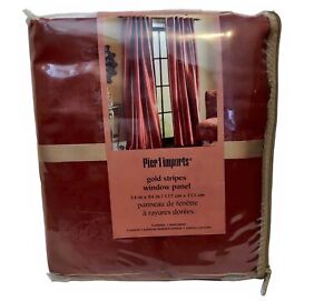 Pier 1 Imports New 2 Packs Gold Stripes 54 in x 84 in Polyester Window Panels