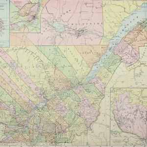 QUEBEC MAP Canada Large Antique FULL COLOR 1928 21"x14" PROVINCE - Picture 1 of 2