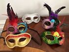 Mardi Gras Halloween NewYears Masquerade Eyes Wide Masks Lot Of  5  New AAA