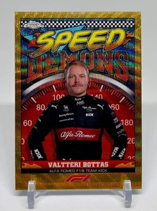 Valtteri Bottas 2023 Topps Chrome F1 Speed Demons GOLD WAVE /50 Alfa Romeo - Picture 1 of 3