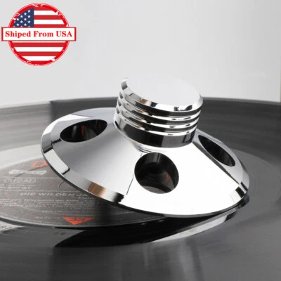 Aluminum Alloy Vinyl Turntable Record Weight Clamp Non-Slip Disc Stabilizer 107g - Image 1 of 4