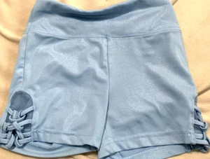 JUSTICE Active girl's poly elastane shiny shorts size 8 - Picture 1 of 6
