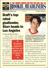 1994-95 Be A Player Kings Hockey Card #R157 Jamie Storr