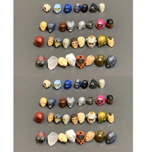 Lot 64 Pcs Heads For Mega Bloks Construx HALO CALL OF DUTY DESTINY FIGURE #J - Picture 1 of 4