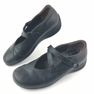 Wolky Shoes Womens 38/ 7.5 Passion Mary Jane Black Leather  Comfort Casual - Picture 1 of 8