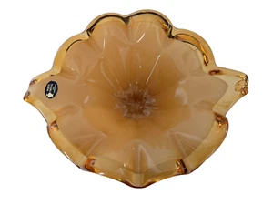 Murano Glas Kunstwerk Schale weiß Kristall Hand Made in Italy - Bild 1 von 16