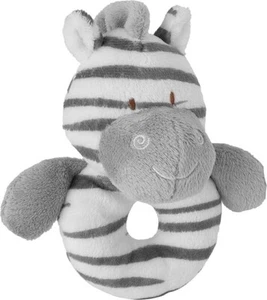 Suki Zooma Zebra Plush Ring Rattle Baby Newborn Comforter Soother Soft Toy - Picture 1 of 2
