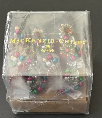 Juego de 4 servilleteros MacKenzie niños kitsch árbol de Navidad con cuentas Foto 1 de 4