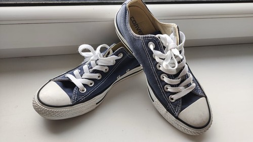 CONVERSE ALL STAR SNEAKERS UNISEX TELA BLU UOMO 5 DONNA 7 BASSE