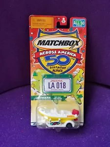 Matchbox Across America LA Louisiana Raft Boat With Trailer #18 50th Birthday - Picture 1 of 3