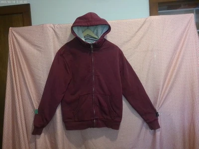 Antigua sudadera azul marino pesada línea Sherpa cremallera completa pequeña unisex sin cordón Foto 1 de 4