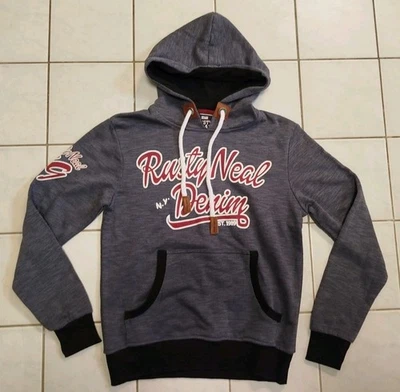 Rusty Neal 🍀 Herren Kapuzenpullover 🍀 Hoodie 🍀 Gr. S Wie Neu  - Bild 1 von 4