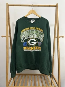 VTG 90s Green Bay Packers 1996 NFC NFL Champions Sweatshirt RARE Size XXL - Picture 1 of 4