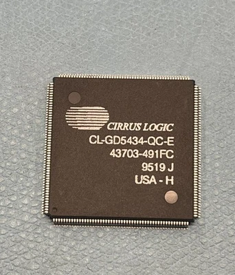 Cirrus Logic CL-GD5434-QC-E IC, GRAPHICS ACCEL, 64-BIT CMOS, QFP-208PIN (1 qty Foto 1 de 2