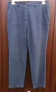 Rohan malaiische Damenhose Leinenmischung UK 12 normal blau gerades Bein - Bild 1 von 12
