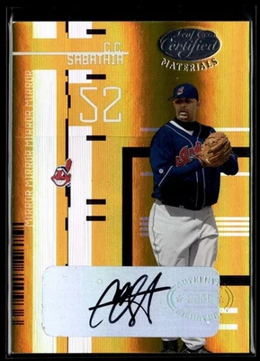 Espejo CC Sabathia 2005 2005 materiales certificados hoja dorado C.C. Sabathia Auto Foto 1 de 2